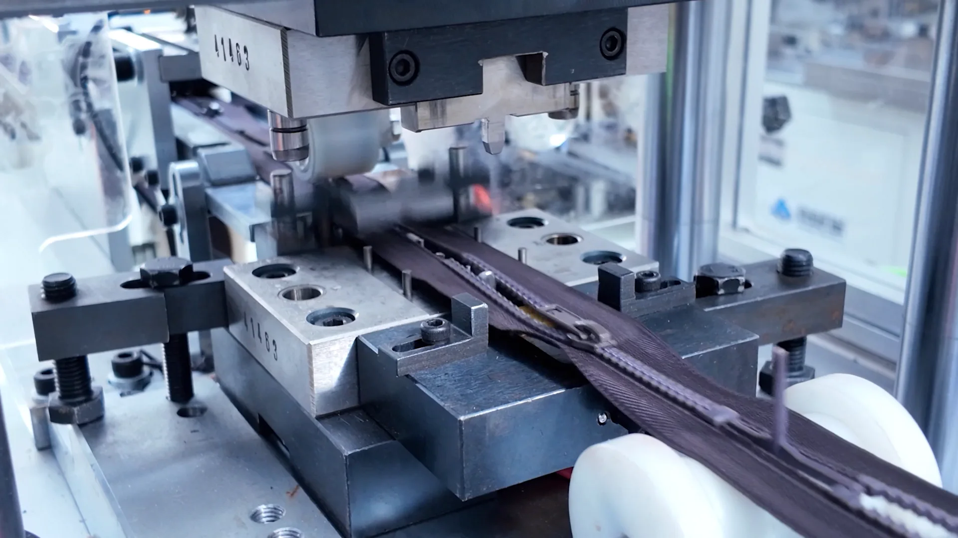 Industrial machinery used to manufacture MH Zipper zippers